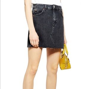 Topshop High Waist Denim Skirt